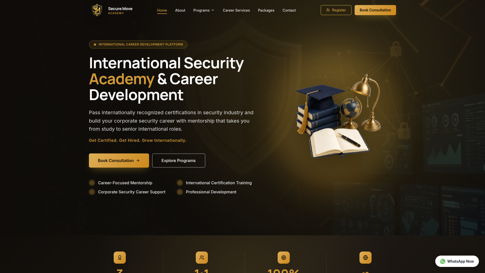 Secure Move Academy — custom website & portal project preview